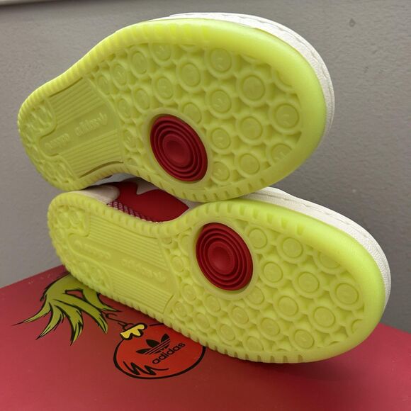 Adidas Forum Low The Grinch Shoes Mens Size 8.5 White Red Green Christmas ID3532 - Picture 11 of 15